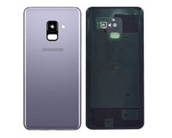 Hátlap Samsung Galaxy A8 (2018) SM-A530F ragasztóval akkufedél (kamera plexi) szürke